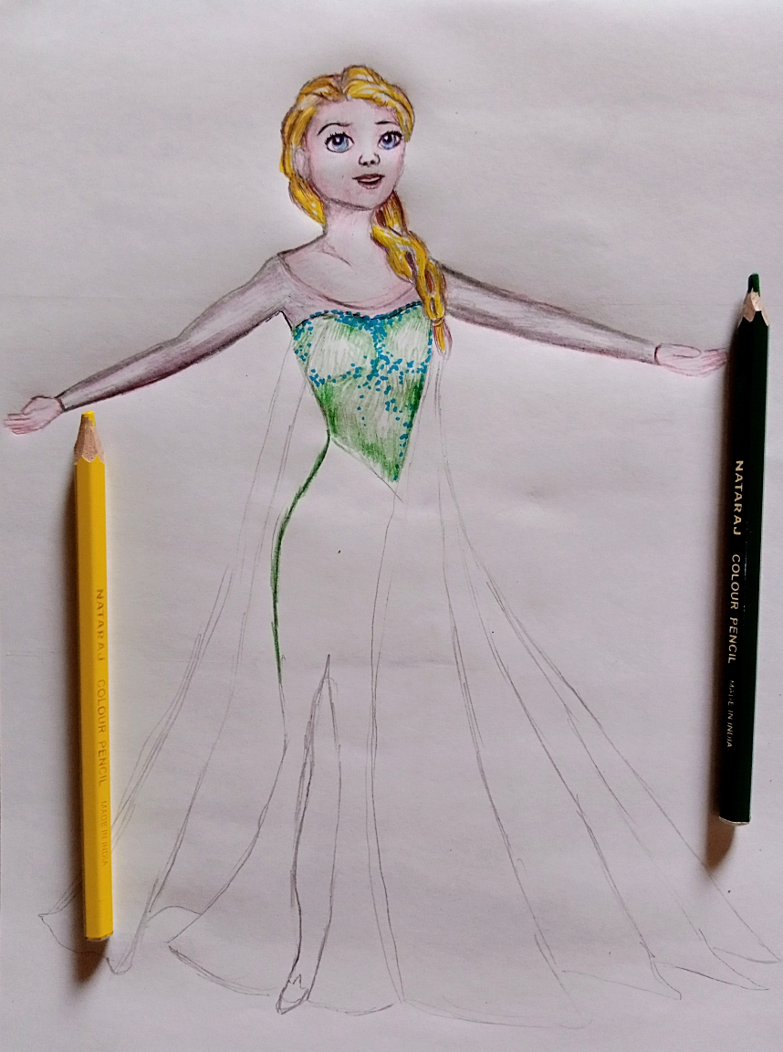 Drawing Elsa from Frozen 2 - YouTube
