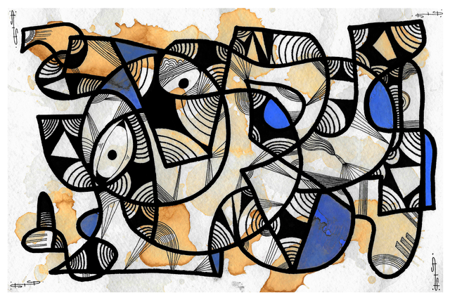 CAT! – Ink, Tea & Watercolor on Paper