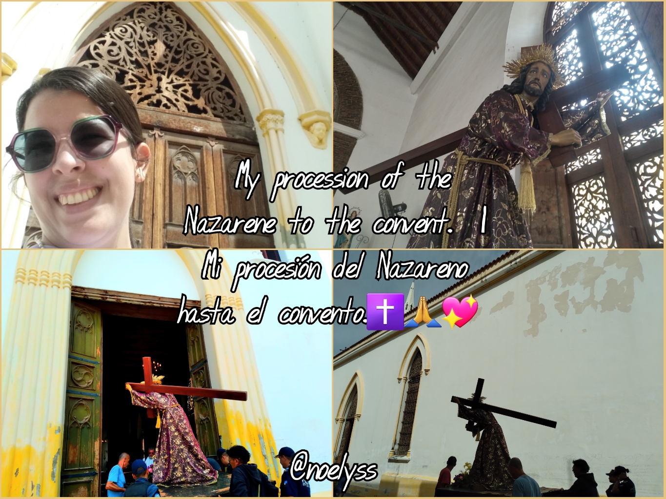 My procession of the Nazarene to the convent.  | Mi procesión del Nazareno hasta el convento.✝️🙏💖