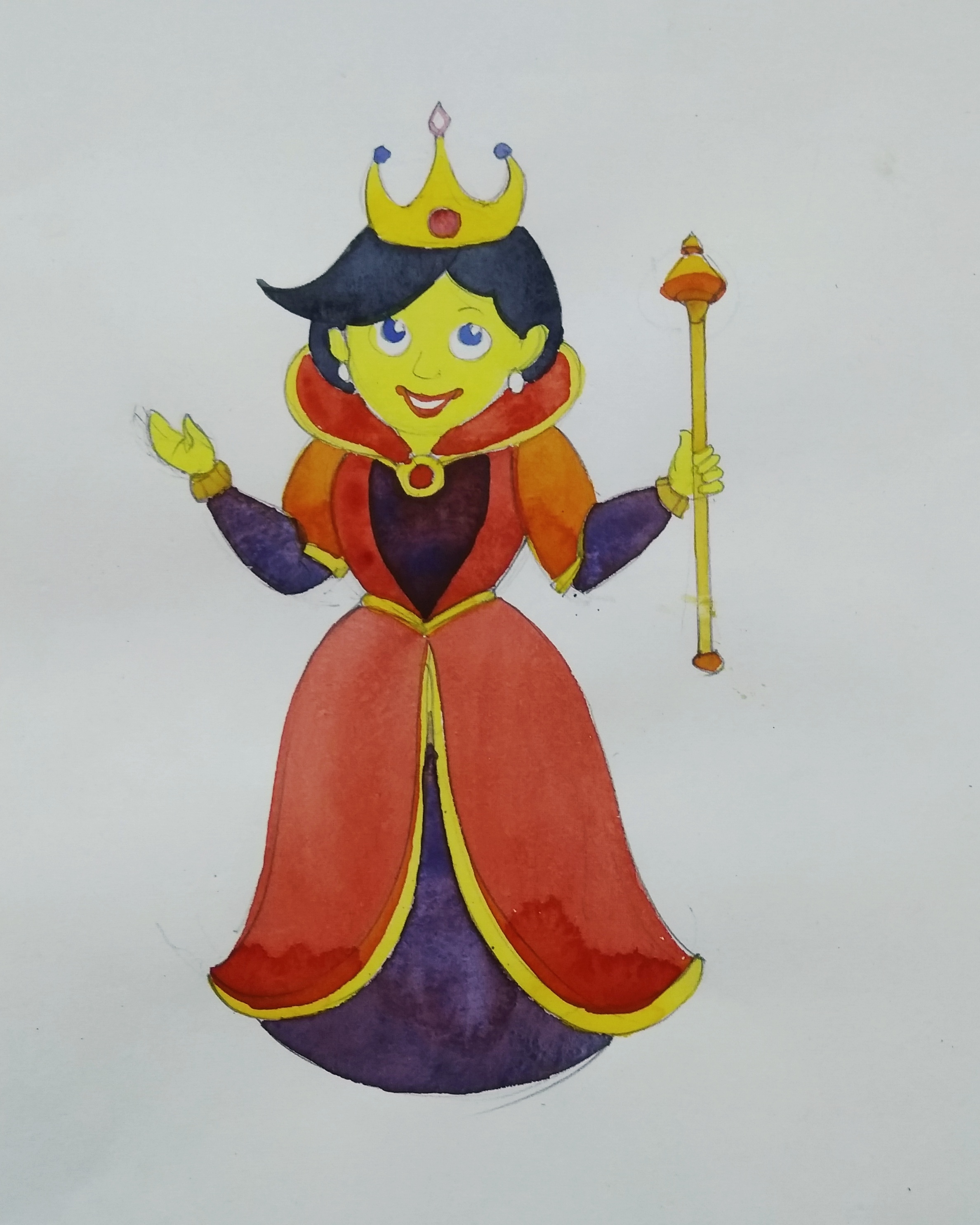 How to Draw a Cartoon Queen from the word “Queen” Easy Step by Step Drawing  Tutorial for Kids | How to Draw Step by Step Drawing Tutorials