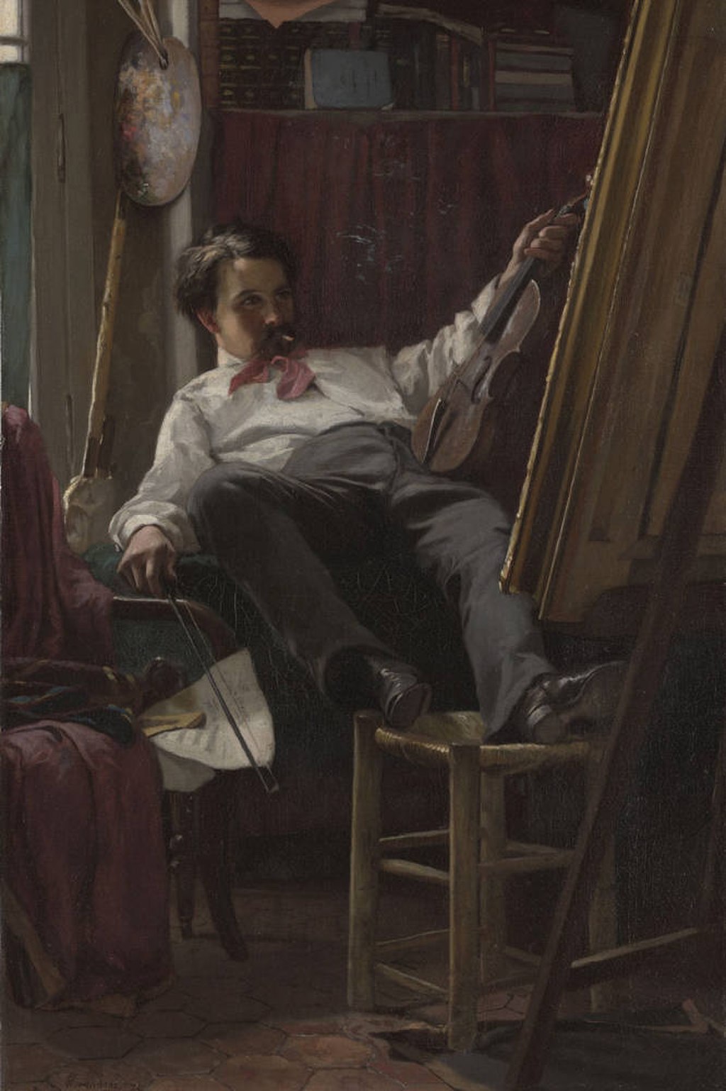 10 Thomas Hovenden Autoportret artysty w jego studiu 1875.jpg