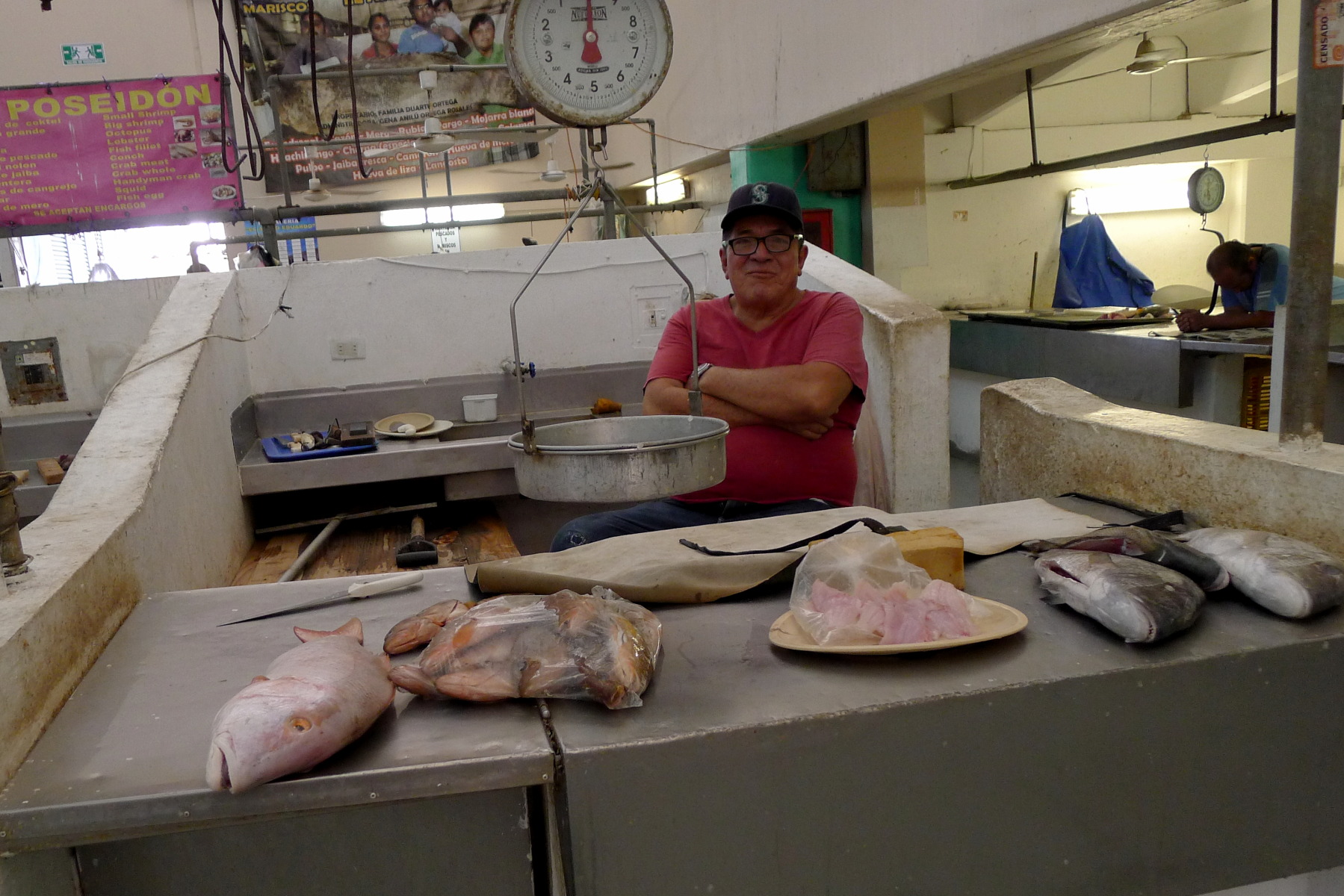Mexico Yucatan Progreso Martkhalle Fisch