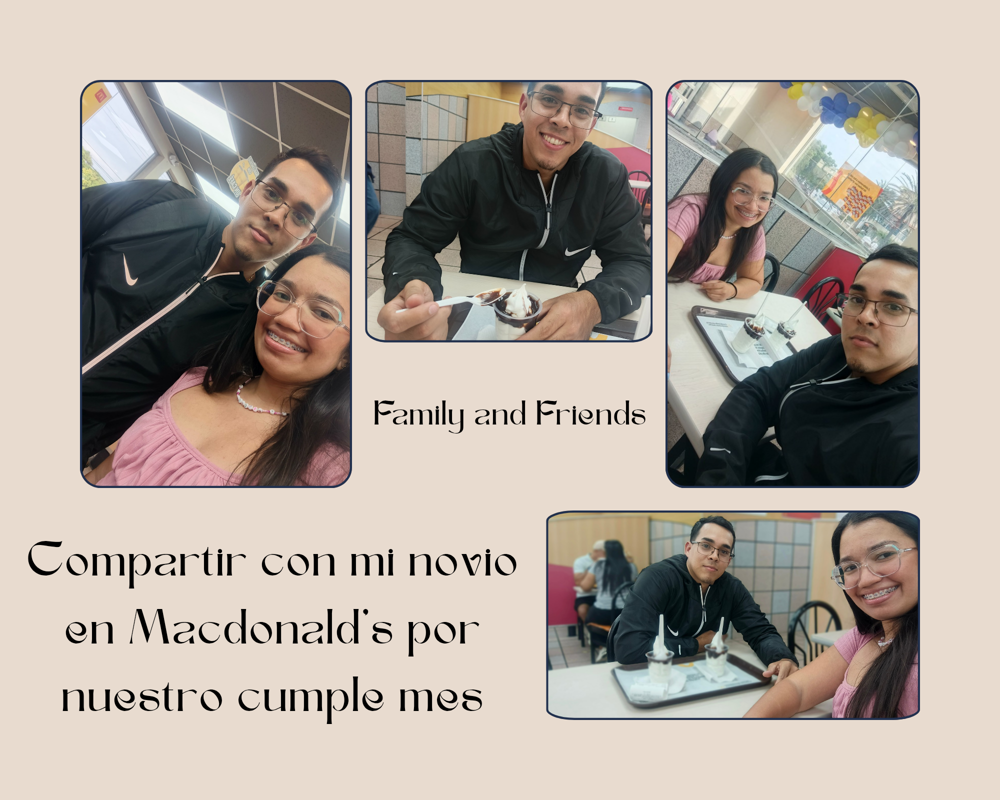 [Esp/ENG] Cita romántica con mi novio en Macdonald's celebrando un cumple mes juntos | Romantic date with my boyfriend in Macdonald's celebrating a birthday together