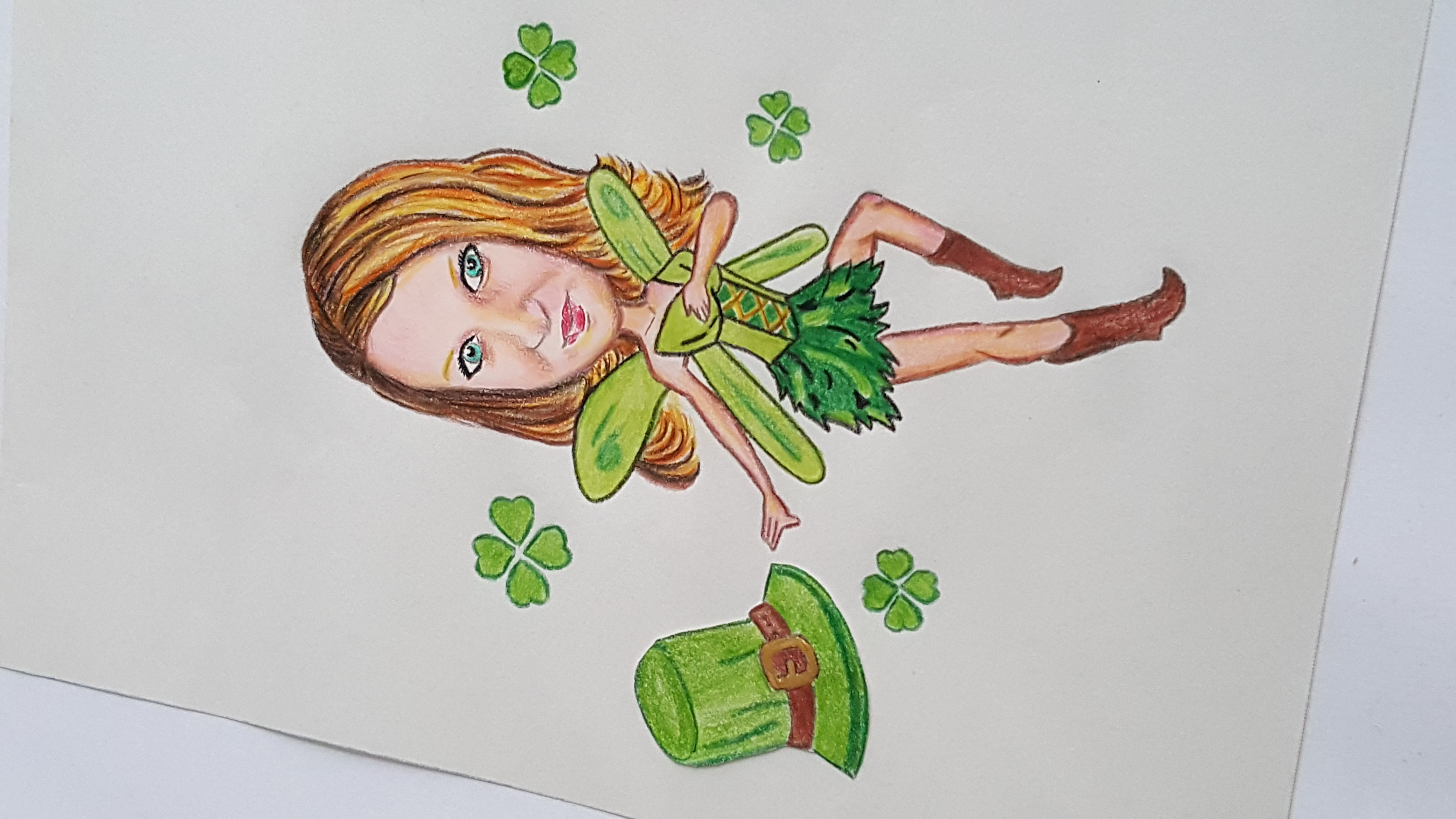 How To Draw An Irish Fairy For St. Patrick's Day ☘️ 