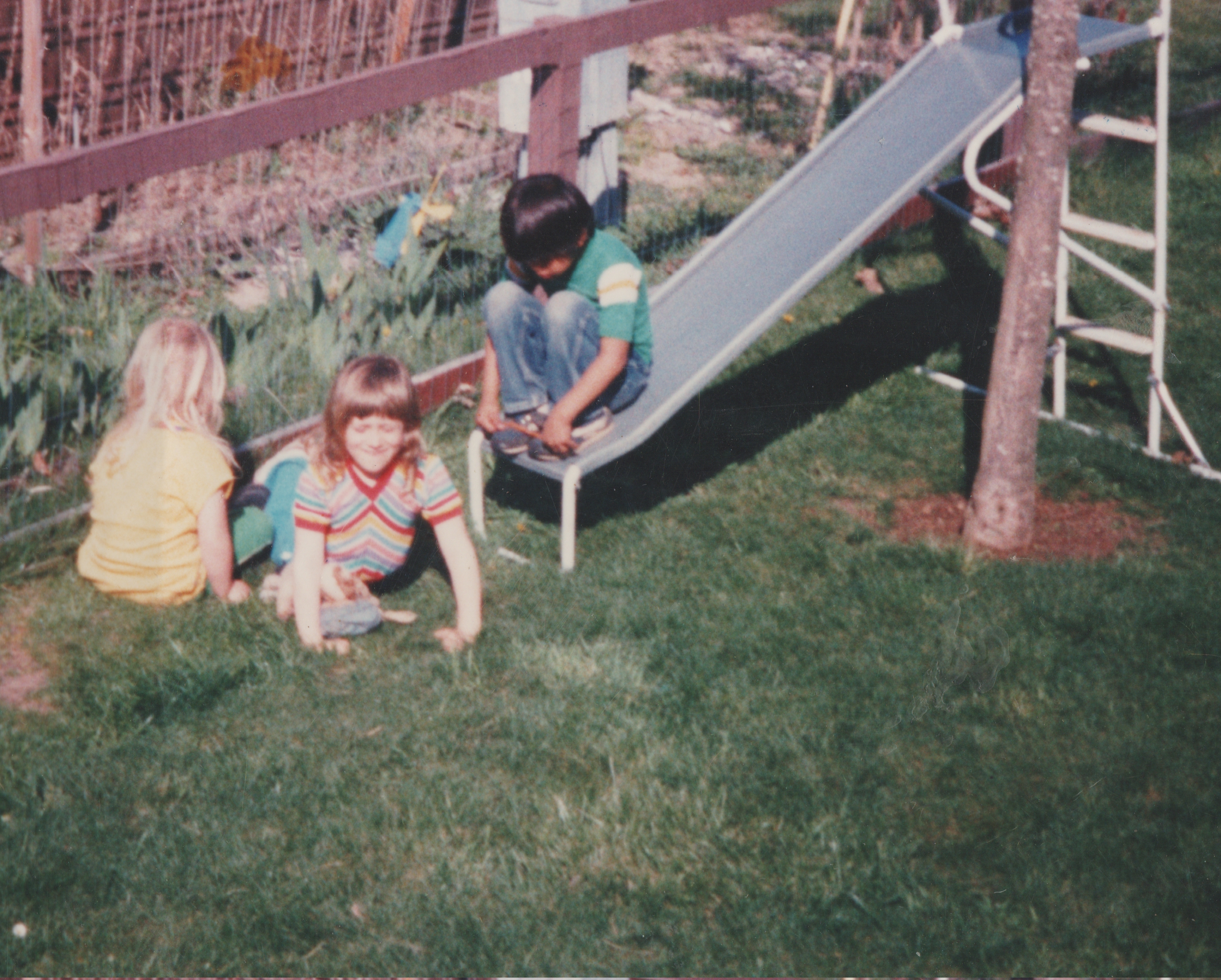 1984 or 1985 maybe - Katie and Friends - Front Yard 01.jpg