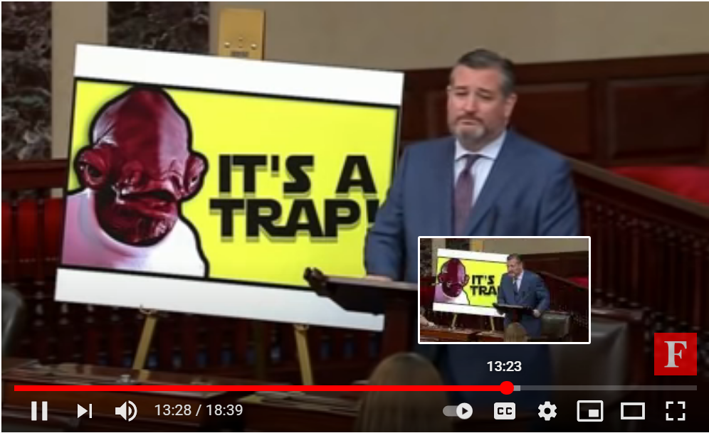 Ted Cruz Discussing Infrastructure Bill in the Senate