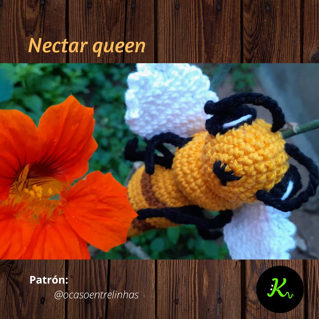 Abeja realista amigurumi_Nectar queen_Splinterlands_Khawamaru.jpg