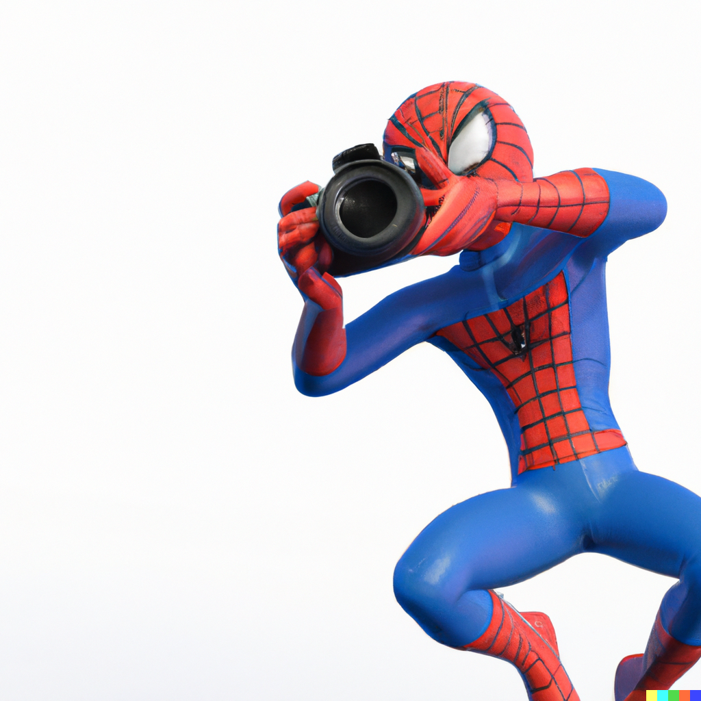 DALL·E 2023-02-21 00.10.40 - a 3d render to spiderman doing photos.png