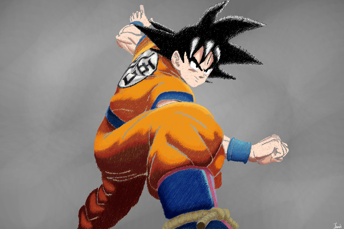 Desenho do Personagem Goku (dragon Ball) | Item de Decoração Nunca Usado  34574733 | enjoei