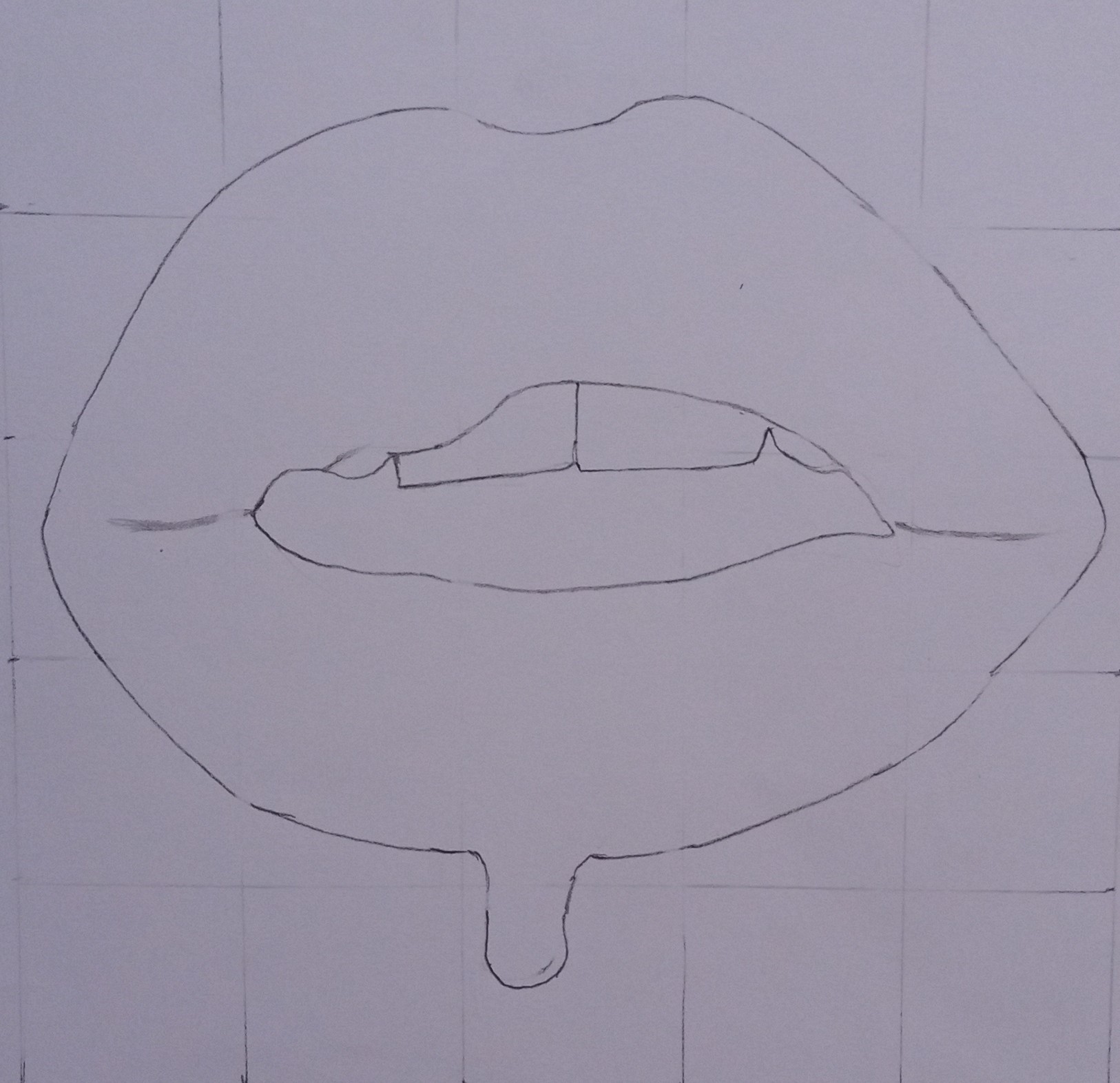 how to draw lips step by step with pencil