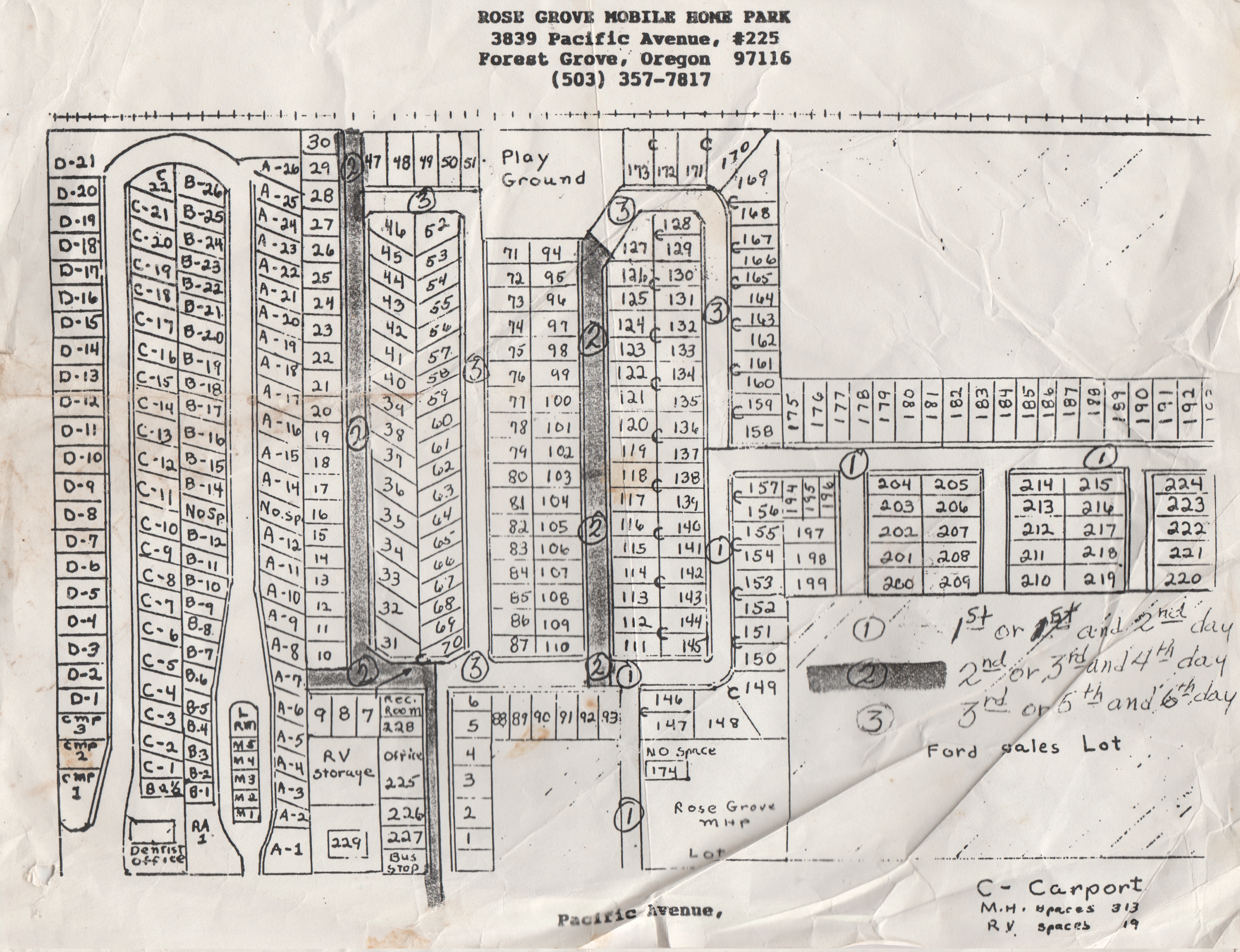 1990's maybe - Rose Grove Mobile Home Park Map.jpg