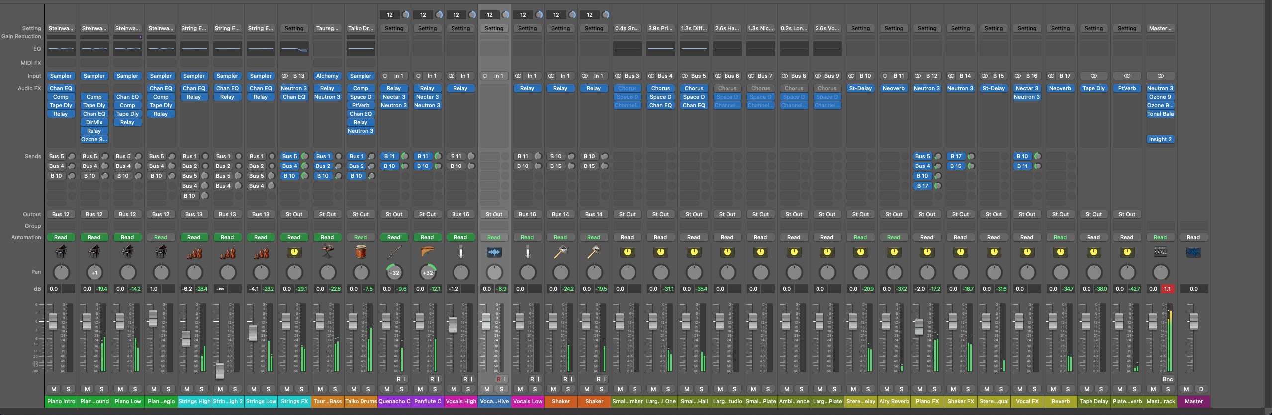 Logic Pro mixer