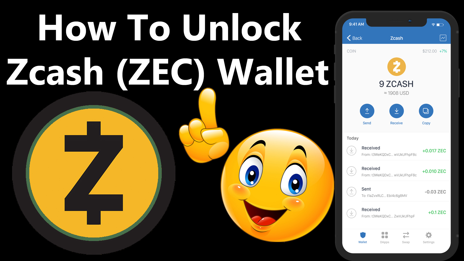 How To Unlock Zcash  ZEC  Wallet BY Crypto Wallets Info.jpg