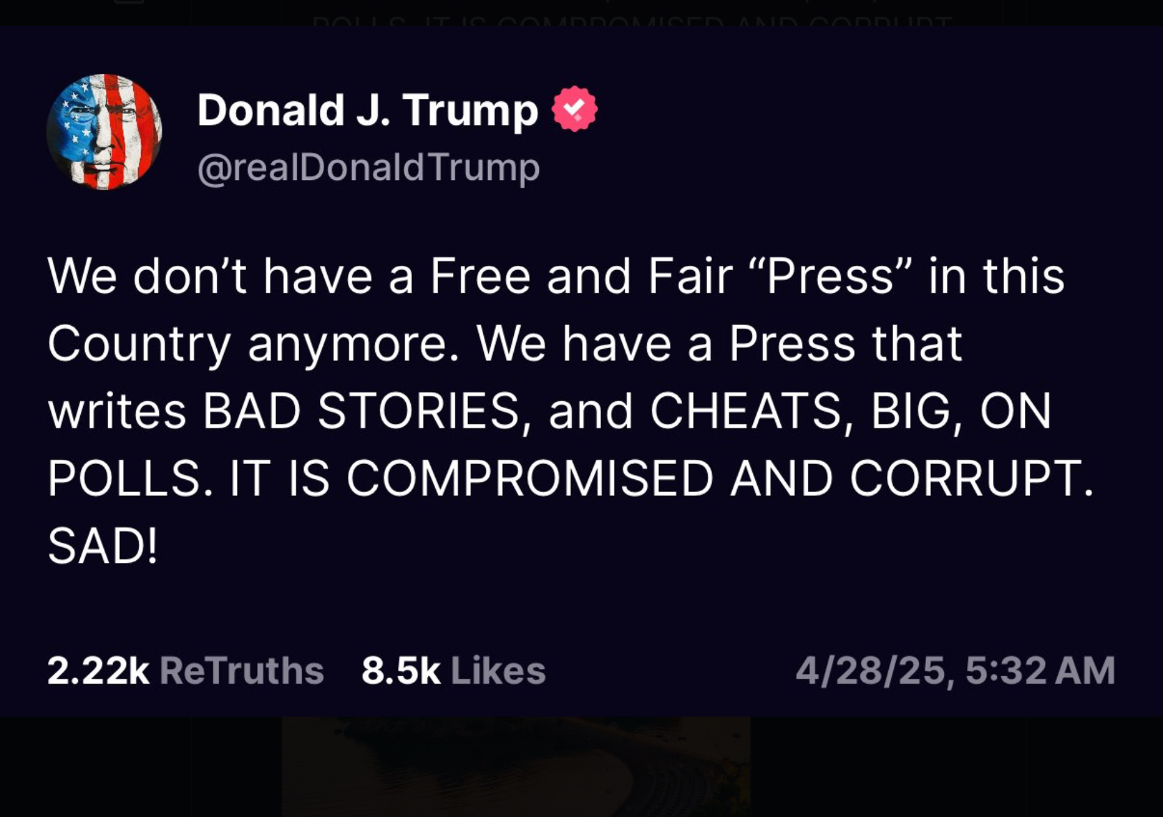 All Press is Bad Press ! 🇺🇸 … very Sad !