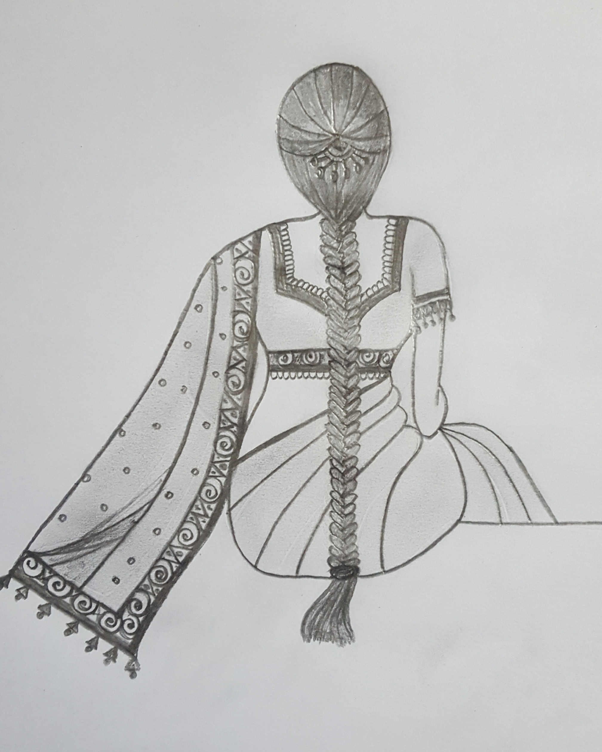 Arts collection kshama - Traditional bride https://youtu.be/PQAq87CUnBw . .  . #Doodle art #IndianBride #fashionillustration #How to draw a Traditional  Girl #How to draw a beautiful traditional girl #easy pencil drawing # girldrawing #IndianWomanDrawing #