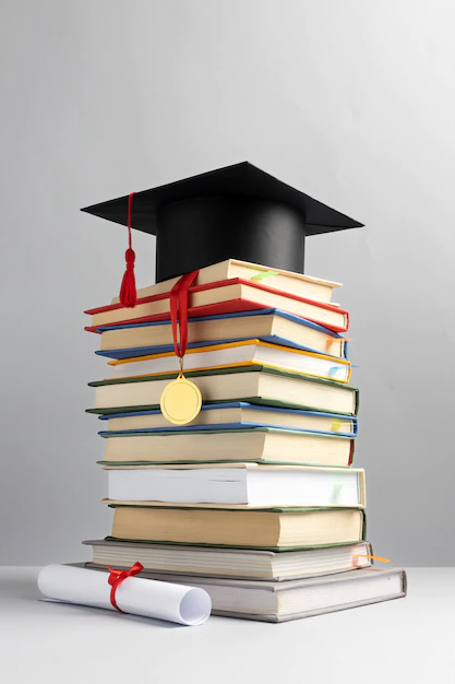 front-view-stacked-books-graduation-cap-diploma-education-day_23-2149241011.webp