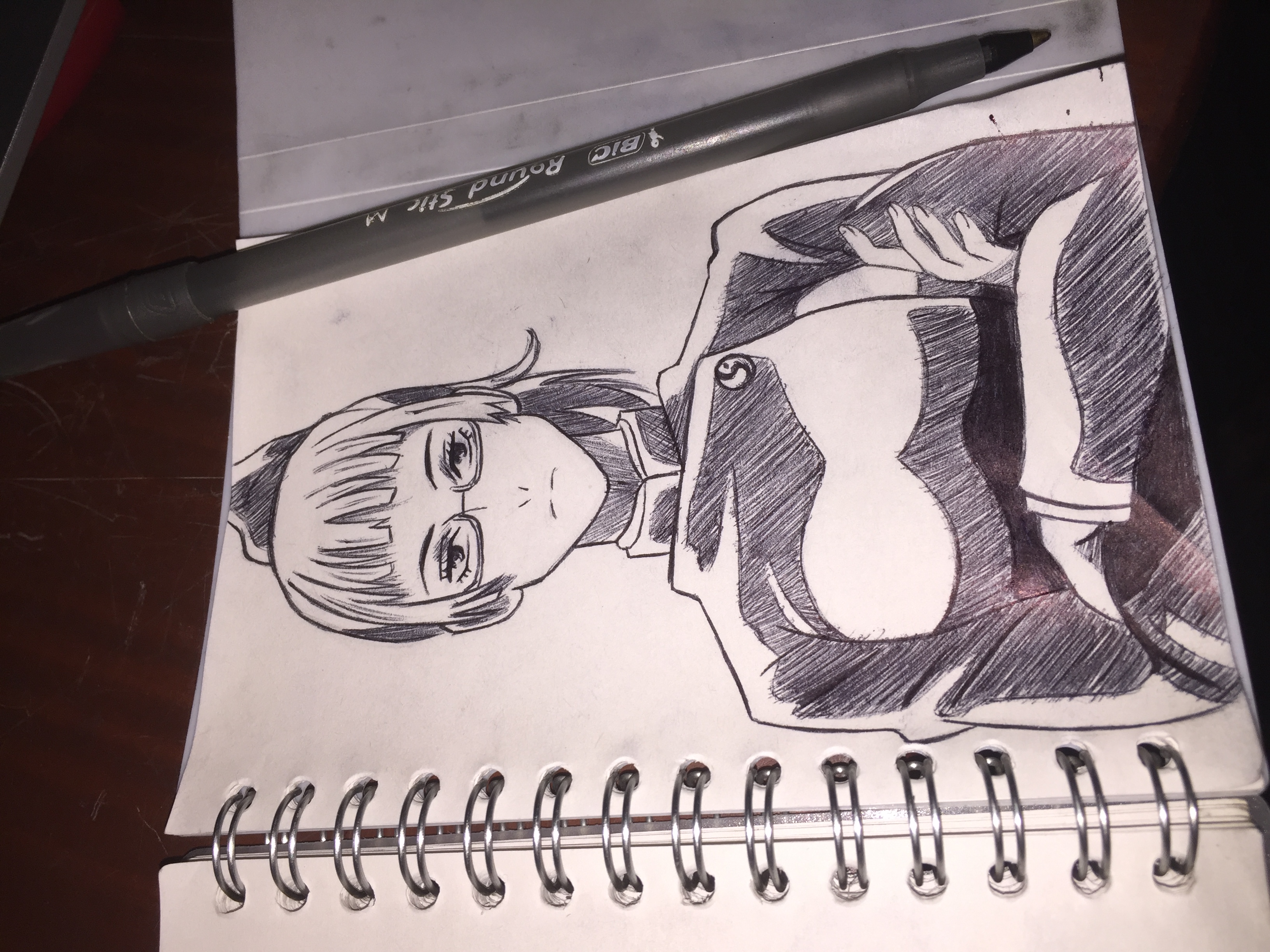 Quick drawing of Maki Zenin (Jujutsu Kaisen) - Detailed with a black pen...  | PeakD