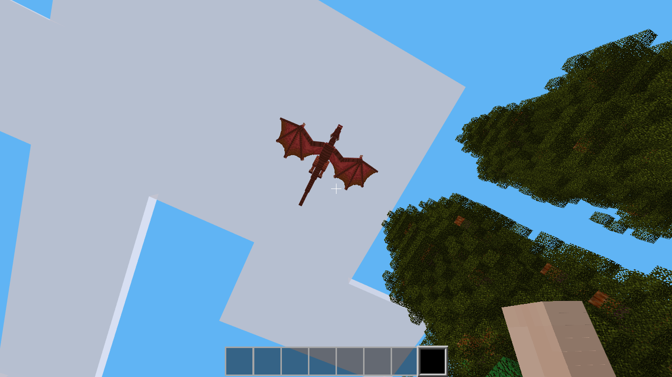 Fire Dragon from Draconia in modded Minetest Game