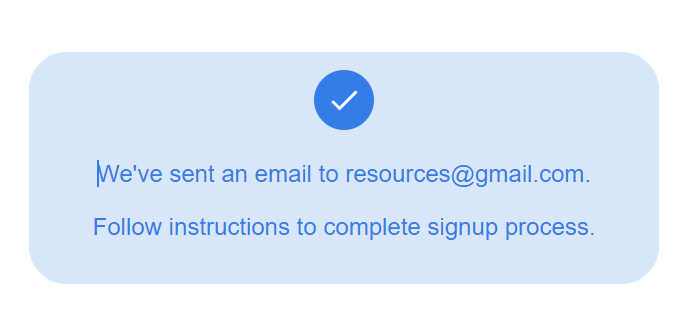 Ecency Signup Process Message