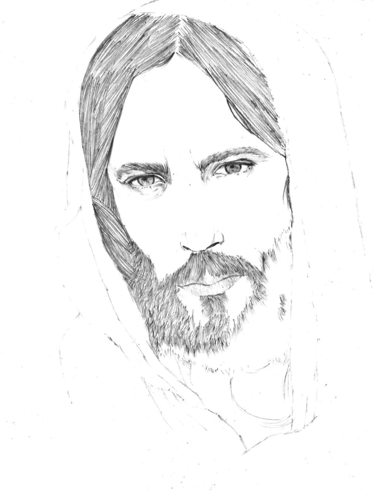 Jesus Pencil Drawing Jes S Dibujo A L Piz Hive