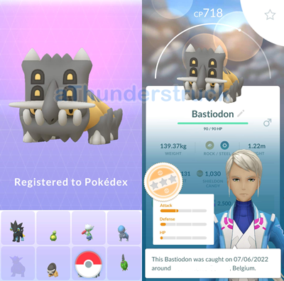 Bastiodon Pokédex registry.png