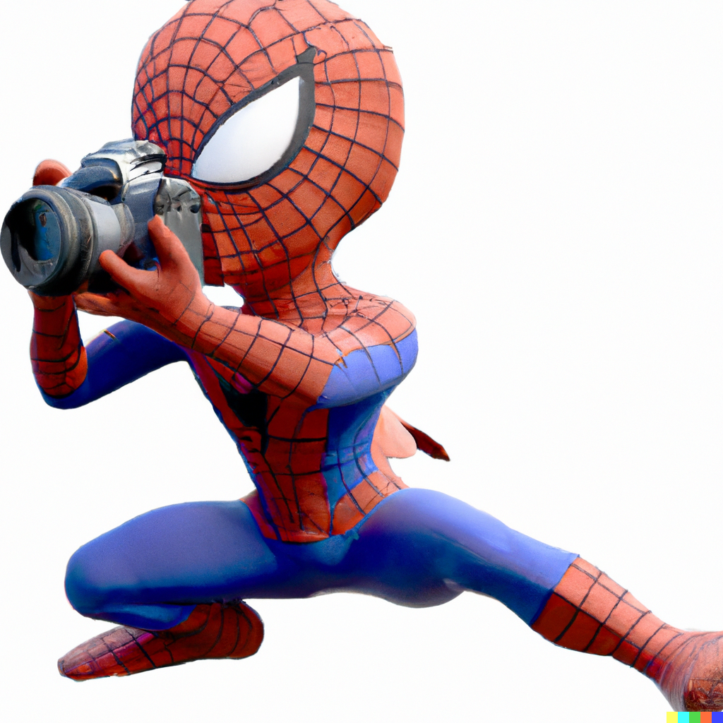 DALL·E 2023-02-21 00.10.26 - a 3d render to spiderman doing photos.png