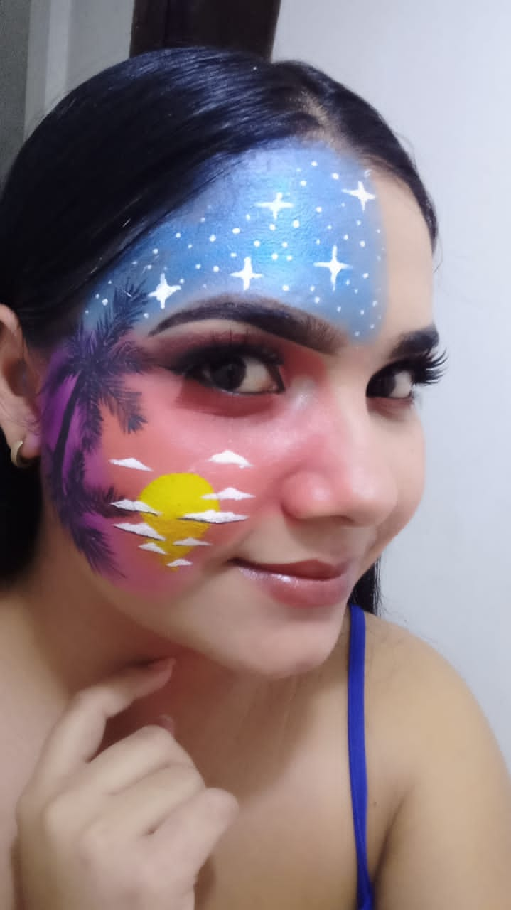 Eng/Esp] Artistic make-up inspired by a sunset landscape??/Maquillaje  artistico inspirado en un paisaje de puesta de sol?? — Hive