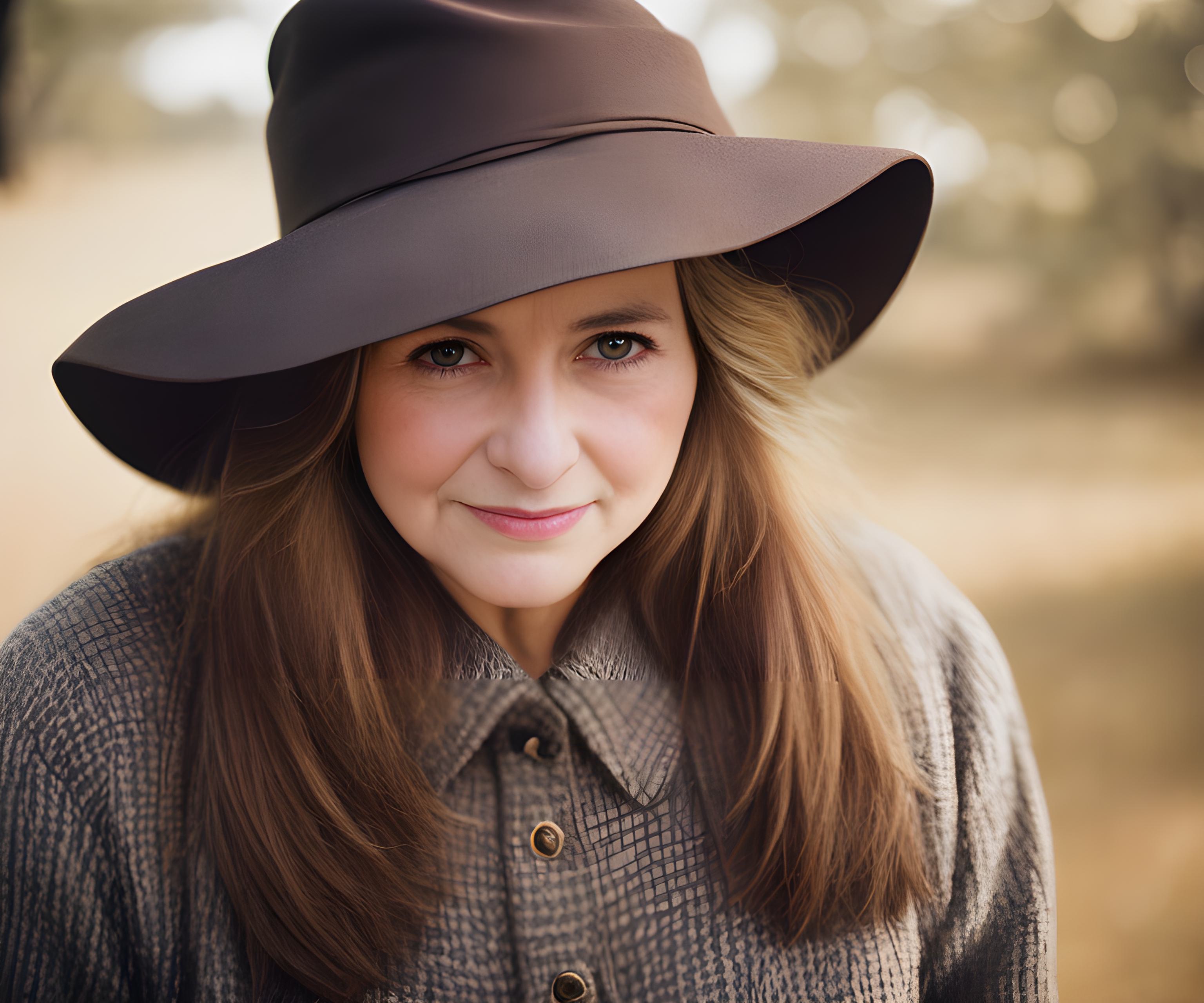portrait__close_up__A_Mature_woman_in_a_hat_25_years_old__wide_shot__ultrarealistic_uhd_faces__Kodak_Seed-7790677_Steps-34_Guidance-7.4.jpeg