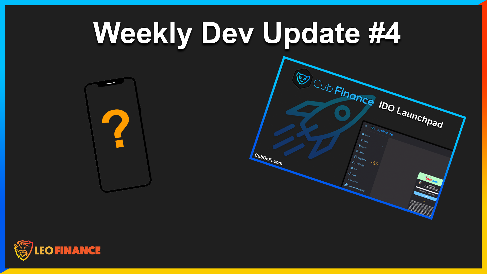 LeoFinance Weekly Dev Update 4  LeoFi Approaching 100 Leases in 1st Week, New LeoFinance UI, CUB IDO Testing and Rollout.png