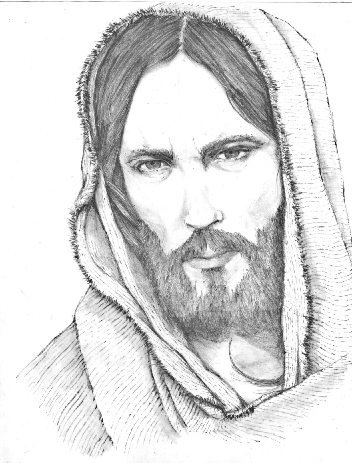 Jesus pencil drawing /Jesús dibujo a lápiz — Hive