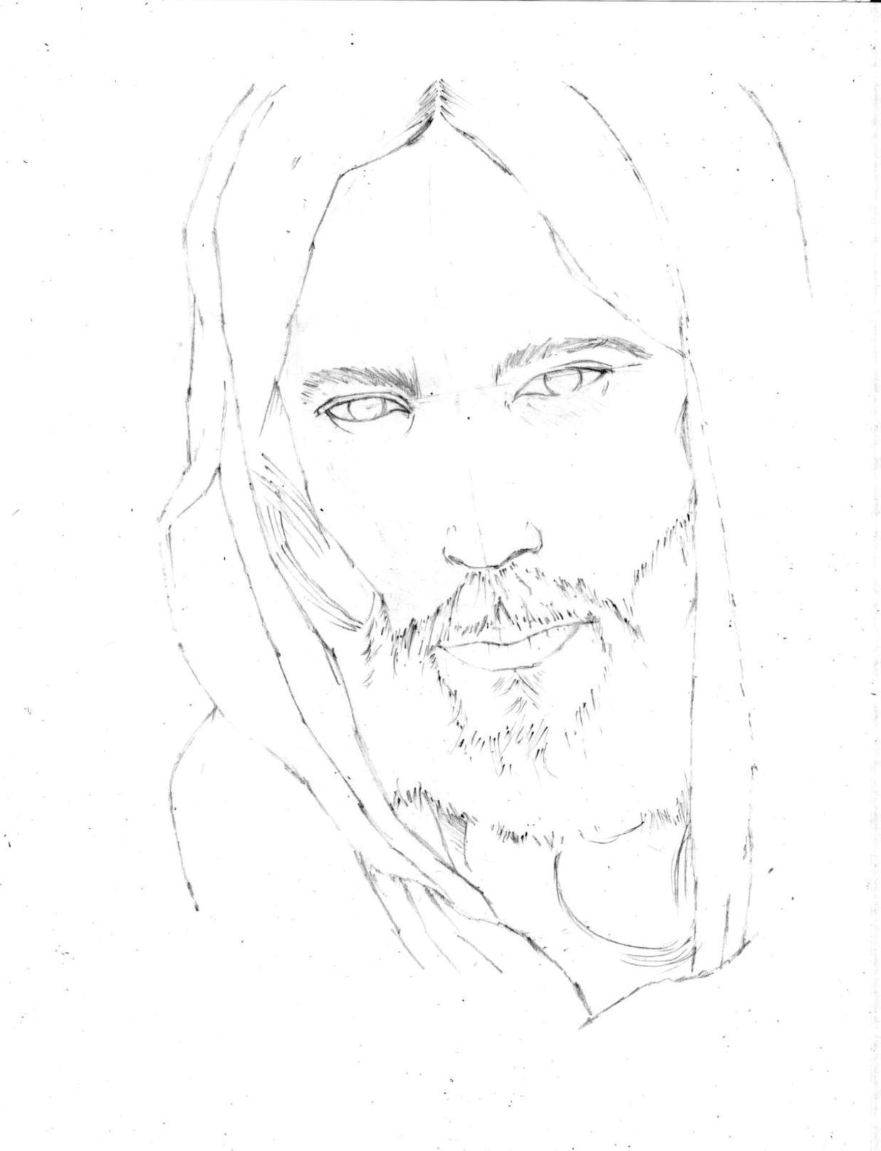 Jesus Pencil Drawing Jes S Dibujo A L Piz Hive