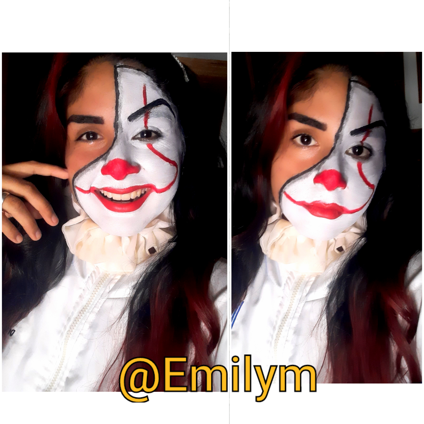 maquillaje de payaso asesino halloween