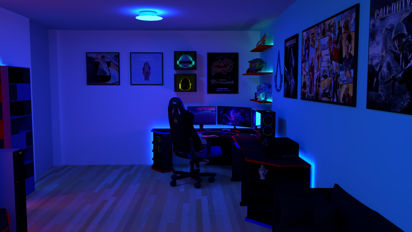 A fresh studio clean and ready for production. By @zero_beats #musicpro…   Dormitorio de gamer, Decoración de oficina en casa, Decoración de  habitación de juegos