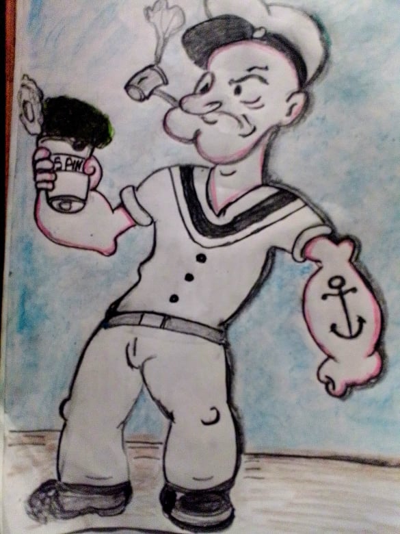 Drawing Popeye the sailor — Hive