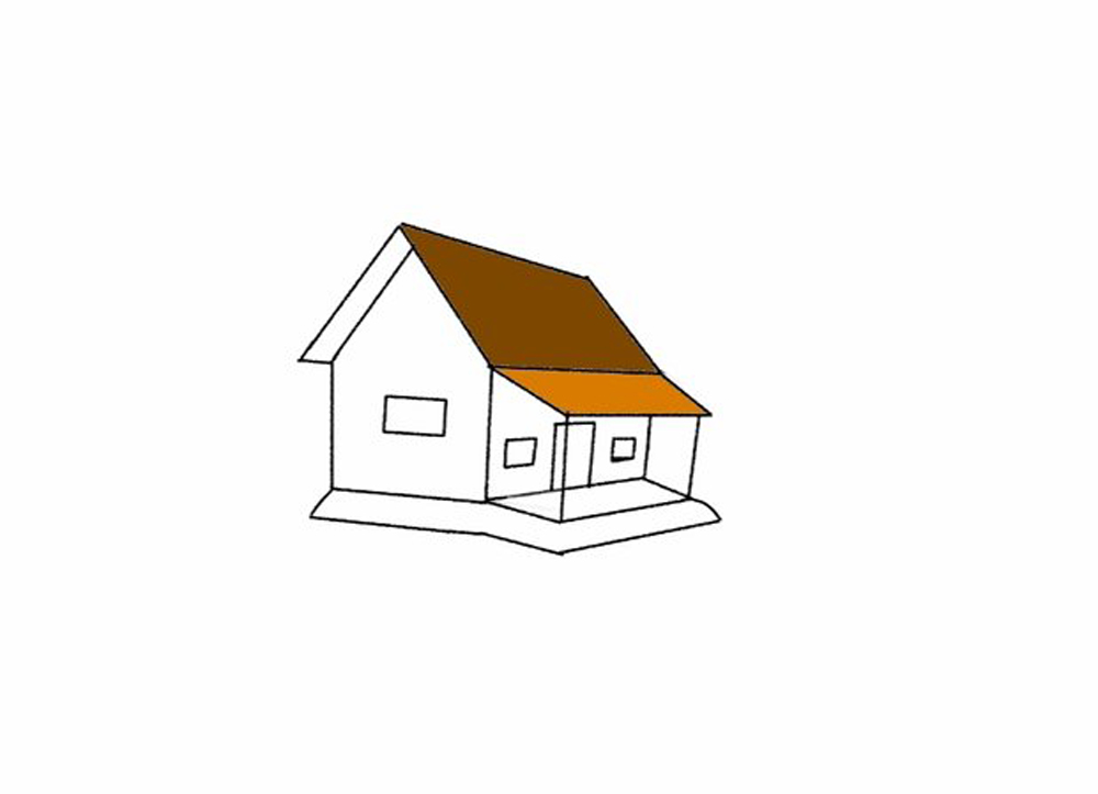 The hand drawing of a small house Stock Vector Image & Art - Alamy