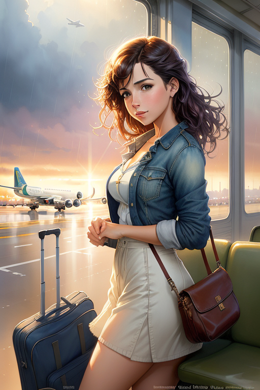 art-by---ralph-horsley--and-mandy-disher-girl-at-the-airport-plane-taking-off-goodbye-rainwa-137310285.png