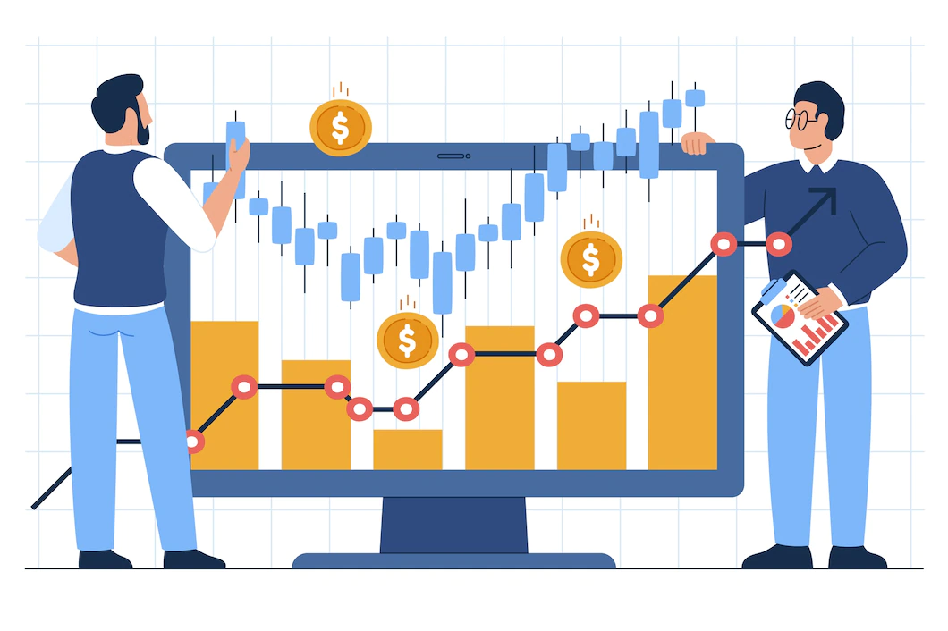 hand-drawn-stock-market-concept-with-analysts_23-2149163670.webp