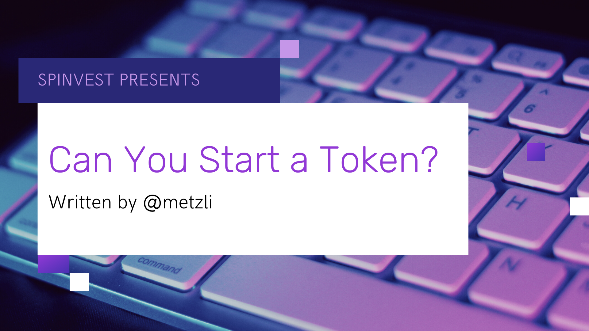 Can you start a token Review by Metzli on Spinvest.png