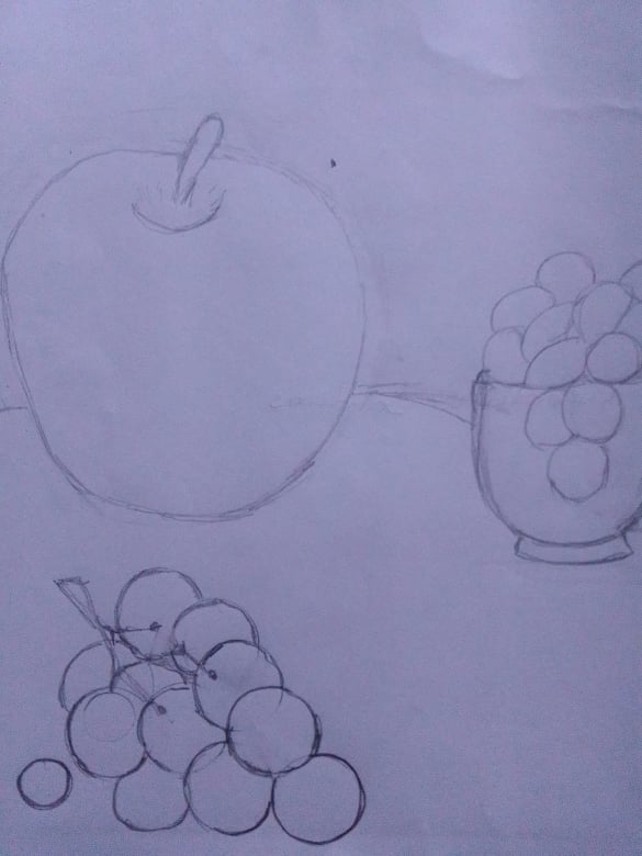 Foler Jhuri Drawing | Many fruits on the basket Easy drawing tuotrial | pencil  drawing - YouTube