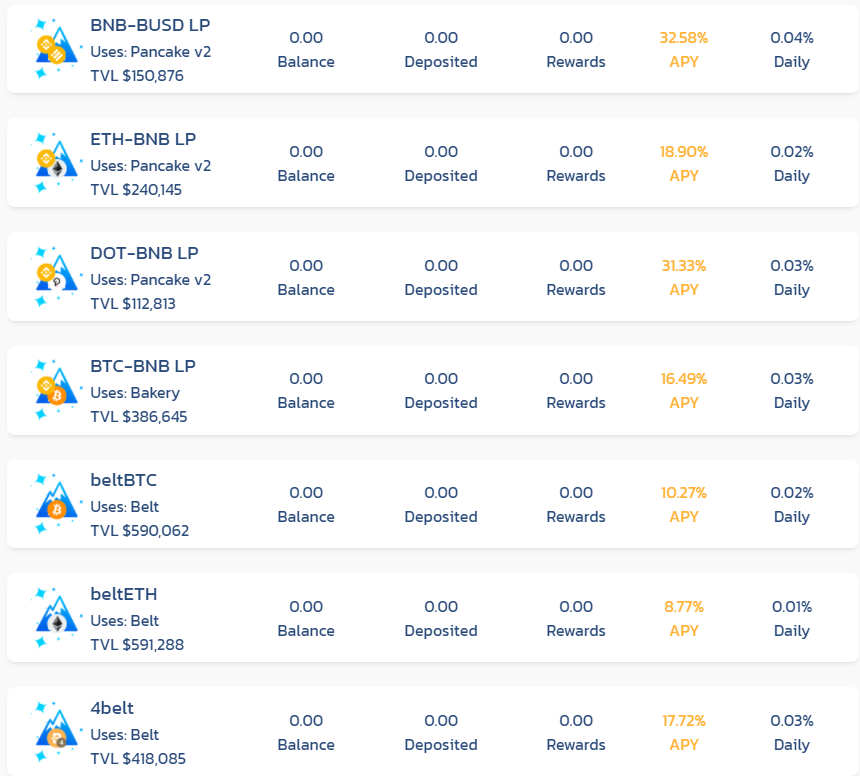 Screenshot showing how much. you can make in Cub Finance Kingdoms.