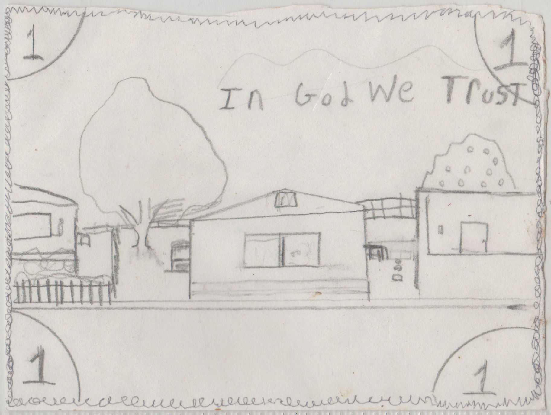 1998-10-15 - Thursday - Joey Money - 1-dollar bill, In God We Trust, 163 Trailer House, October if 1998, Joey Arnold age 13, 1pic.png