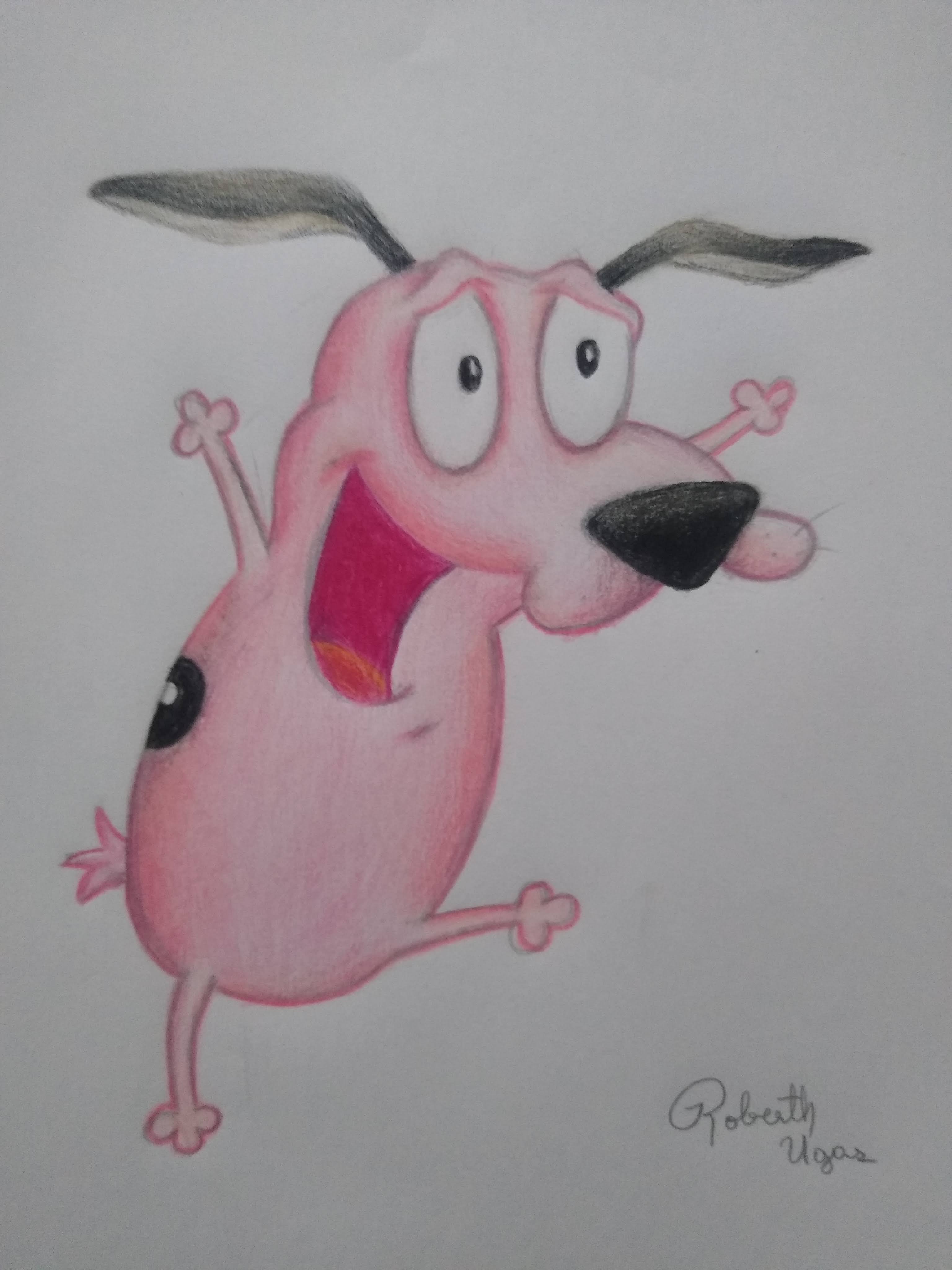 Dibujo Sencillo De Coraje El Perro Cobarde Draw Courage The Cowardly