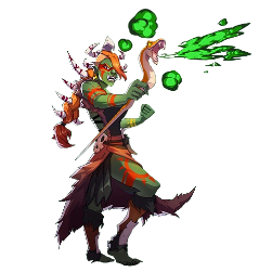 SPLINTERLANDS - VIRID VENOMANCER A COMMON EARTH MONSTER WITH POISON AND SHIELD WARD
