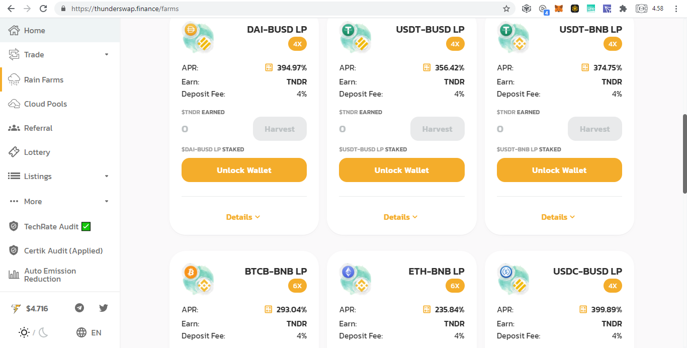 Stable Coin Thunder Swap