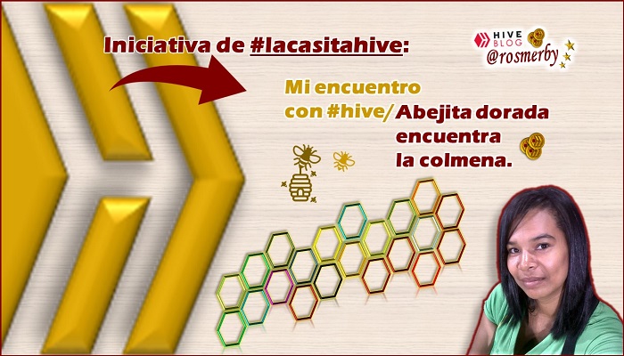 [Esp-Eng] Iniciativa de #lacasitahive: Mi encuentro con #hive/ Abejita dorada encuentra la colmena. || Initiative by #lacasitahive: My encounter with #hive/ Golden Bee finds the hive. || By @rosmerby