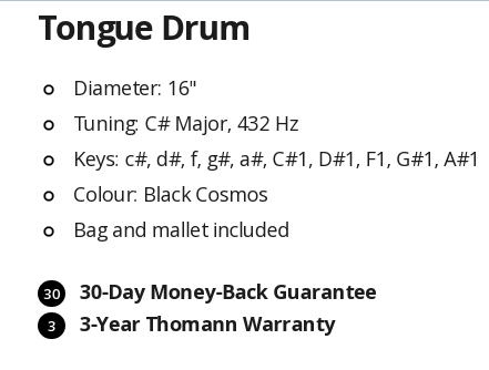 Nataraj 16 C Major Tongue Drum