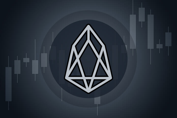 Introductory banner featuring the EOS logo on candlesticks.