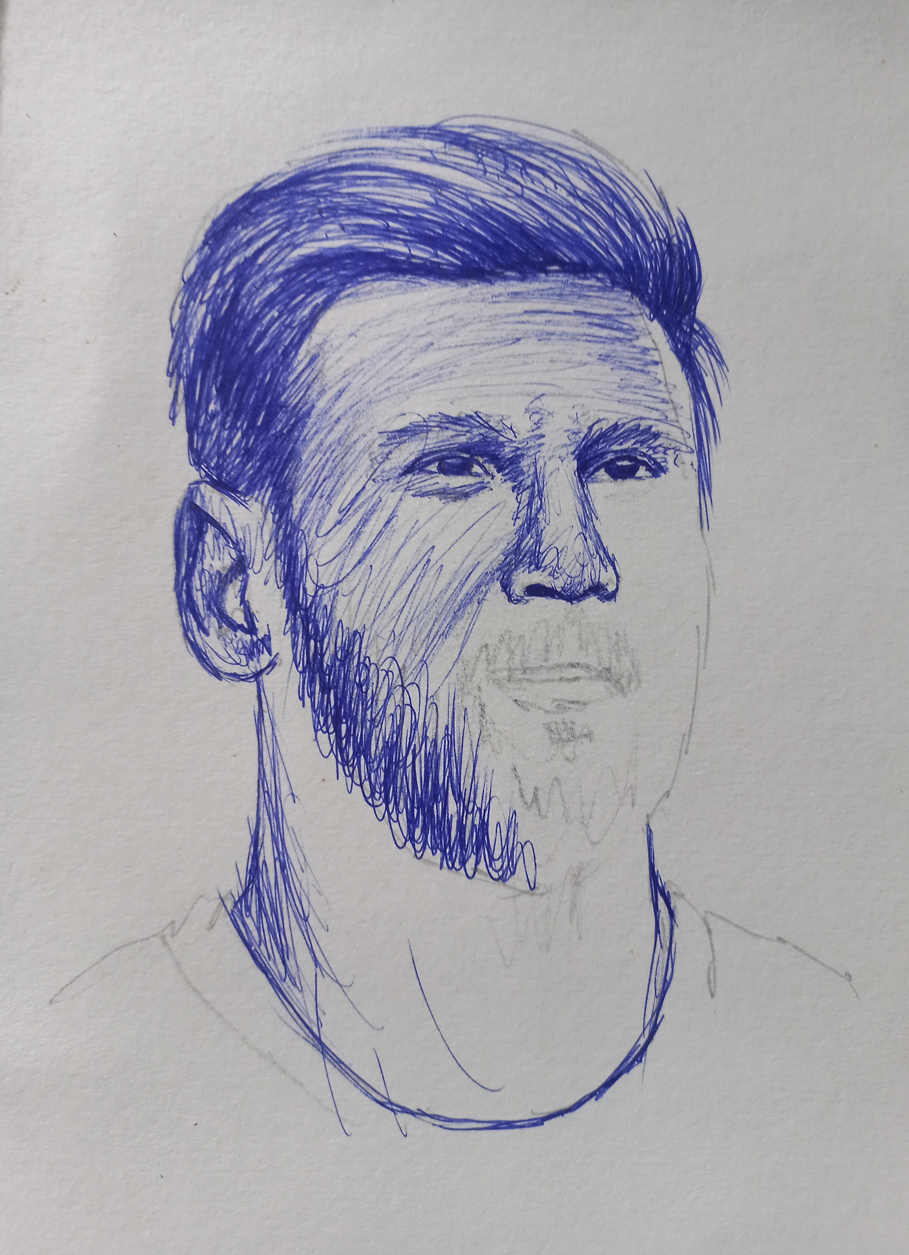 Ink Painting of Leo Messi - Desi Painters