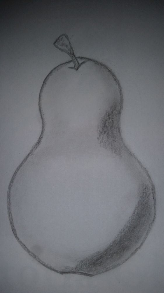 Dibujo de una pera con sombras🍐/Drawing of a pear with shadows🍐 — Hive