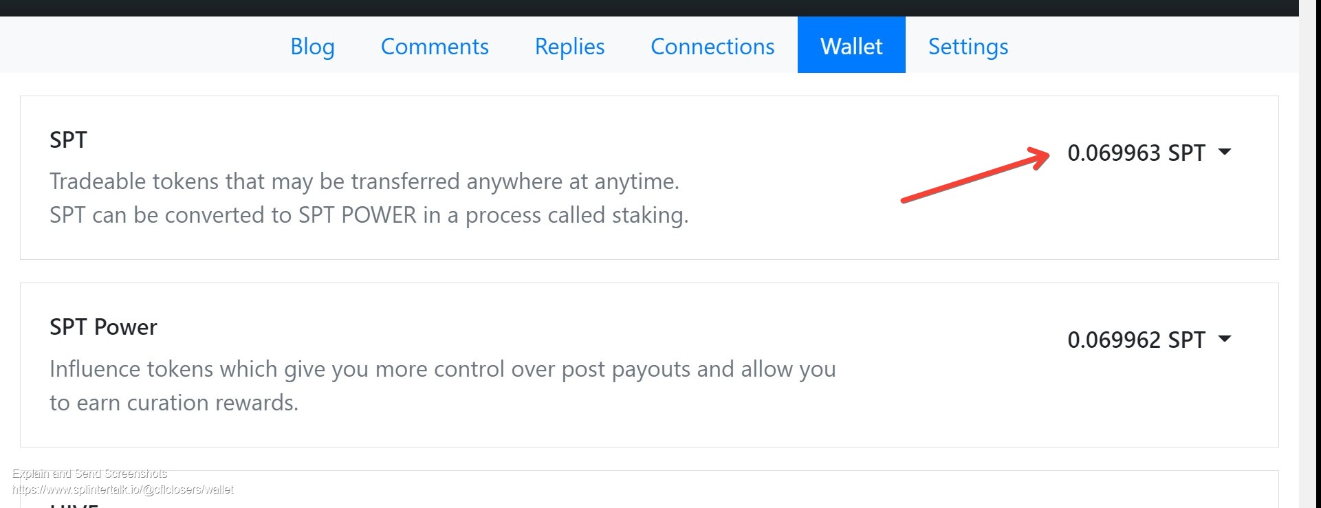 Screenshot of Wallet of Cflclosers cflclosers Splintertalk.jpg